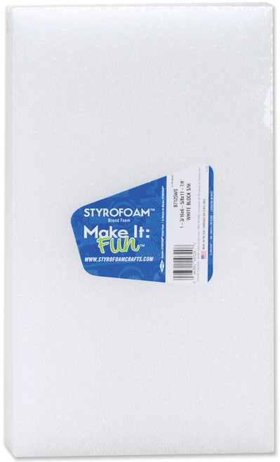FloraCraft CraftFoM Block-1.25"x6.8"x11.9" - B7125WS - 046501103208 FloraCraft CraftFoM Block-1.25"x6.8"x11.9" - B7125WS - 046501103208
