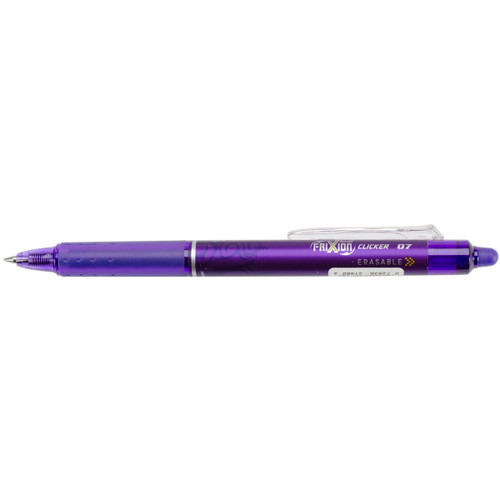 12 Pack Pilot FriXion Fine Point Clicker Erasable Pen Open Stock-Purple FXC-PPL - 072838314802