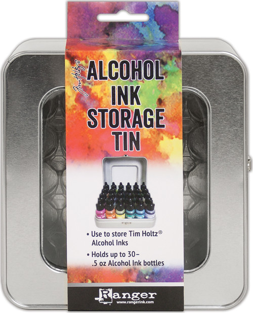 Tim Holtz Alcohol Ink Storage Tin-Holds Up To 30 0.5oz Bottles - TAC58618 - 789541058618