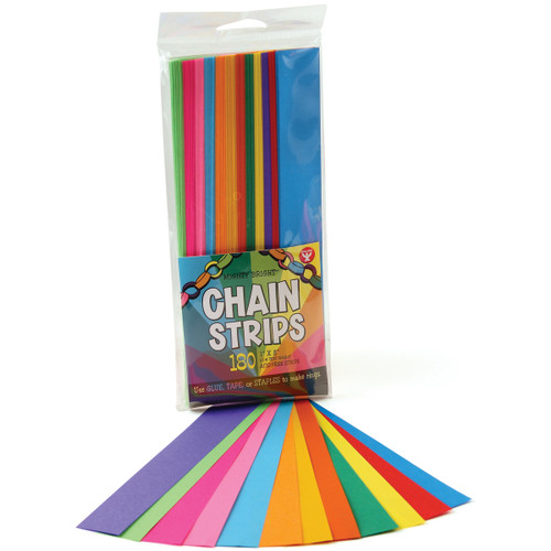Mighty Bright Chain Strips 1"X8" 180/Pkg-Assorted Colors -17011