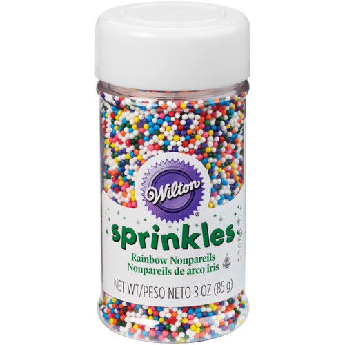 Wilton Nonpareil Sprinkles 3oz-Rainbow W710772R - 070896717726