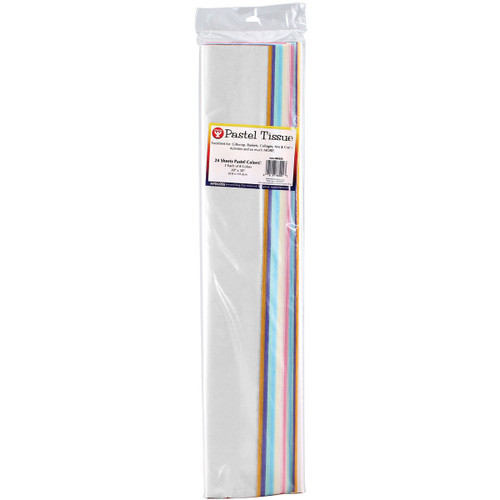 Hygloss Tissue Paper 20"X30" 24/Pkg-3 Each Of 8 Pastel Colors - 88202 - 081187882023