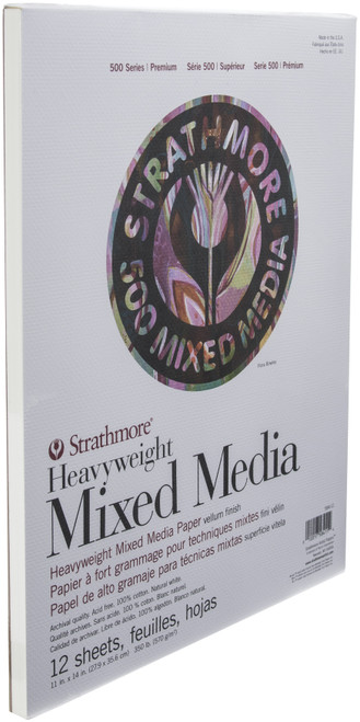 Strathmore 500 Series Heavyweight Mixed Media Pad 11"X14"-12 Sheets - 62584110