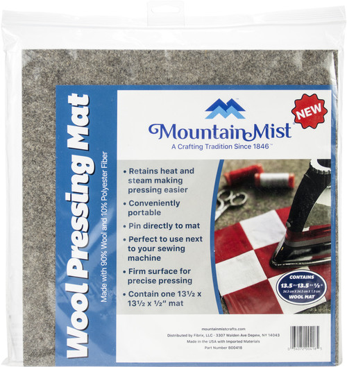 Mountain Mist Wool Pressing Mat 13.5"X13.5"X.5"-Grey - B00418 - 034072004185