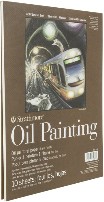 Strathmore 400 Series Oil Painting Pad 9"X12"-10 Sheets - 62430309