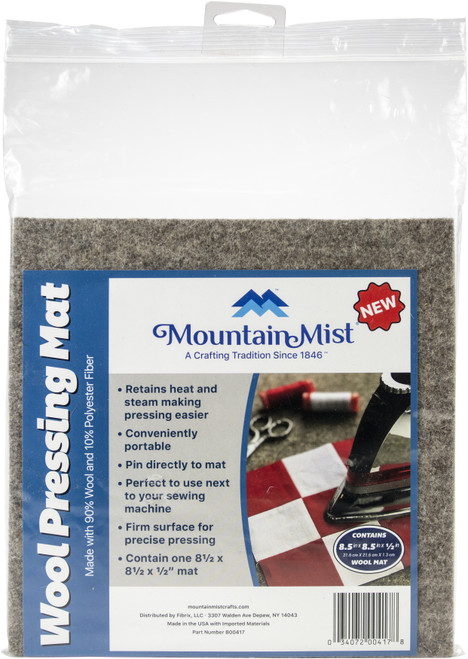 Mountain Mist Wool Pressing Mat 8.5"X8.5"X.5"-Grey - B00417 - 034072004178 Mountain Mist Wool Pressing Mat 8.5"X8.5"X.5"-Grey - B00417 - 034072004178
