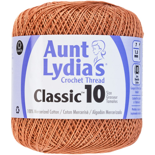 Aunt Lydia's Classic Crochet Thread Size 10-Copper Mist - 154-0310 - 073650797217