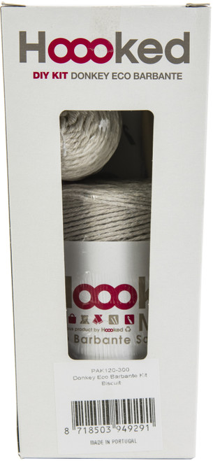 Hoooked Amigurumi DIY Kit W/Eco Barbante Yarn-Donkey Joe - Biscuit - PAK12030 - 87185039492918718503949291