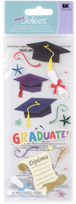 Touch Of Jolee's Dimensional Stickers-Graduation SPJJ079 - 015586644678
