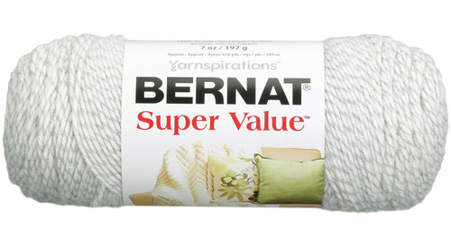 Bernat Super Value Solid Yarn-Grey Ragg - 164053-53043 - 057355263451