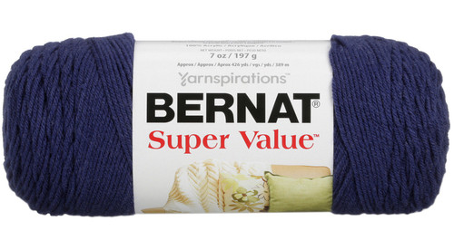Bernat Super Value Solid Yarn-Denim Heather - 164053-53114 - 057355263468