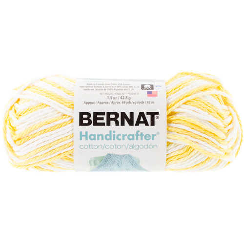 Bernat Handicrafter Cotton Yarn - Ombres-Lemon Swirl - 162102-2008 - 057355393226