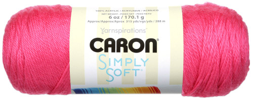 Caron Simply Soft Brites Yarn-Watermelon - H9700B-9604 - 035613976046