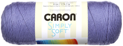 Caron Simply Soft Solids Yarn-Lavender Blue H97003-9756 - 035613977562