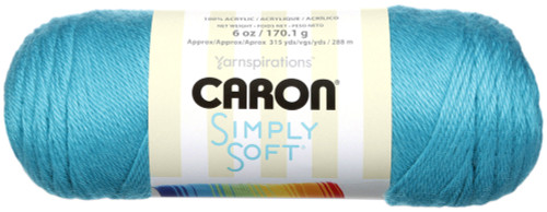 Caron Simply Soft Brites Yarn-Blue Mint H9700B-9608 - 035613976084