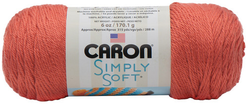 Caron Simply Soft Solids Yarn-Persimmon - H97003-9754 - 035613977548