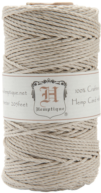 Hemptique Hemp Cord Spool 48lb 205'-Natural HS48NA - 091037029270