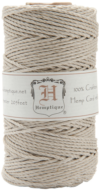 Hemptique Hemp Cord Spool 48lb 205'-Natural - HS48NA - 091037029270