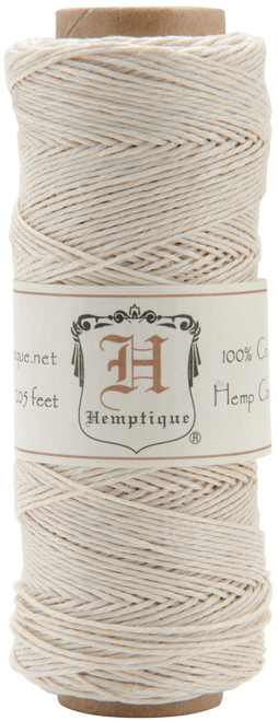 Hemptique Hemp Cord Spool 10lb 205'-White HS10-WHT - 091037029287