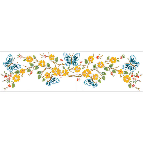 Tobin Stamped For Embroidery Pillowcase Pair 20"X30"-Butterfly Branch - T232157 Tobin Stamped For Embroidery Pillowcase Pair 20"X30"-Butterfly Branch - T232157