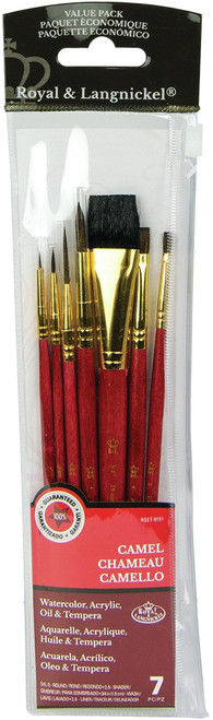 Royal & Langnickel(R) Sable Value Pack Brush Set-7/Pkg - 9151 - 090672225566