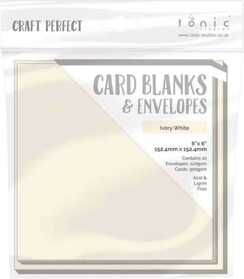 Craft Perfect Card Blanks 6"X6"-Ivory White CARDB6X6-9292E - 8185690229265060517142926