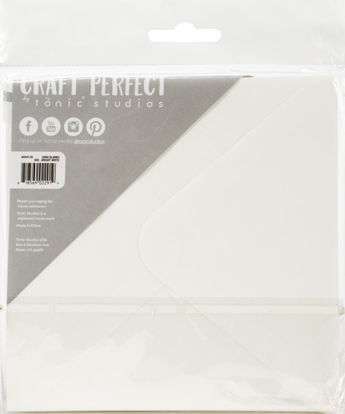 Craft Perfect Card Blanks 6"X6"-Bright White CARDB6X6-9291E