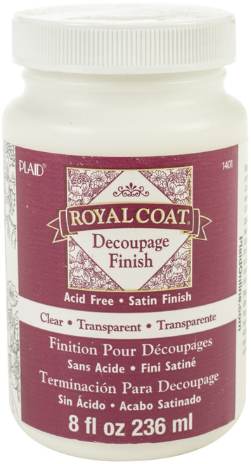 Plaid Royal Coat Satin Decoupage Finish-8oz Clear 1401 - 028995014017