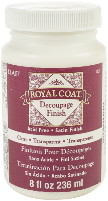Royal Coat Satin Decoupage Finish-8oz Clear -1401 - 028995014017