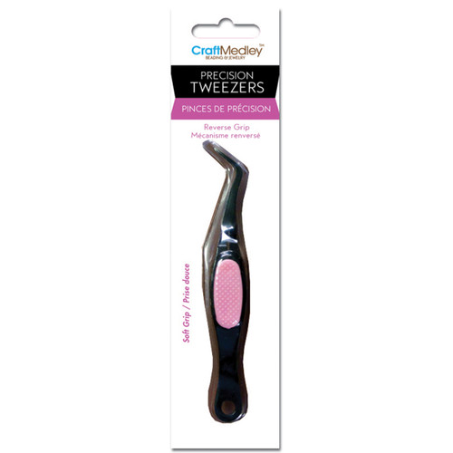 Craft Medley Precision Tweezer W/Soft Grip Handle-4.5" BT200 - 775749125924