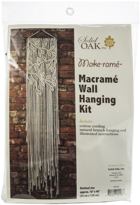 Solid Oak Macrame Wall Hanging Kit-Leaves & Branches - MWH005 - 845227051066