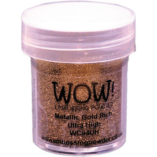 WOW! Embossing Powder Ultra High 15ml-Metallic Gold Rich WOW-UH-WC04 - 5060210520144