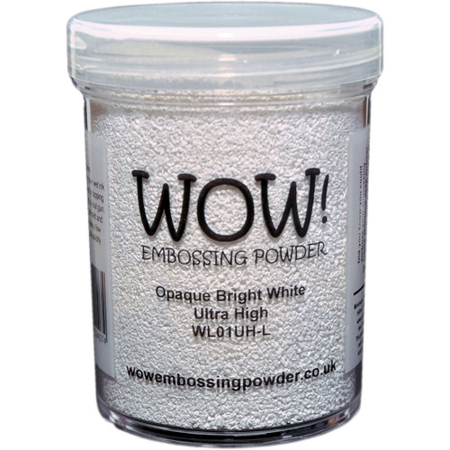 WOW! Embossing Powder 160ml-Opaque Bright White Ultra High WOW-LG2-L01UH - 50602105240745060210524074