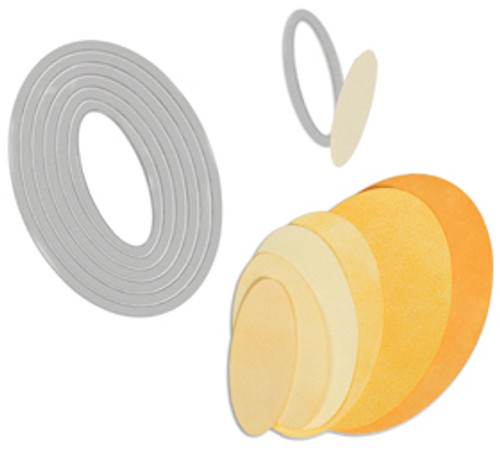 Sizzix Framelits Dies 7/Pkg-Ovals - 657563 Sizzix Framelits Dies 7/Pkg-Ovals - 657563