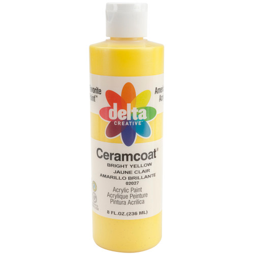 Delta Ceramcoat Acrylic Paint 8oz-Bright Yellow Transparent 2800-2027 - 017158202781