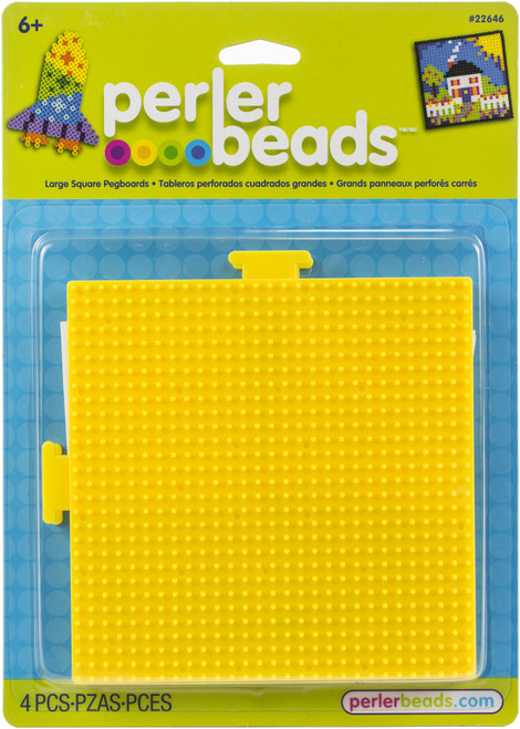 Perler Pegboards 2/Pkg-Large Square Yellow - 22646 - 048533226467
