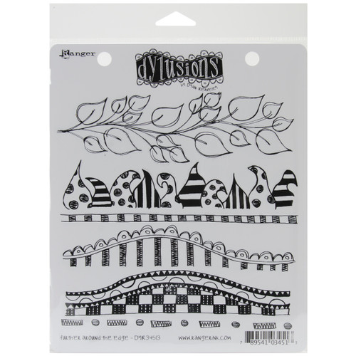 Dyan Reaveley's Dylusions Cling Stamp Collections 8.5"X7"-Further Around The Edge DYR-34513 - 789541034513