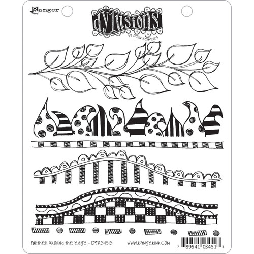 Dyan Reaveley's Dylusions Cling Stamp Collections 8.5"X7"-Further Around The Edge DYR-34513