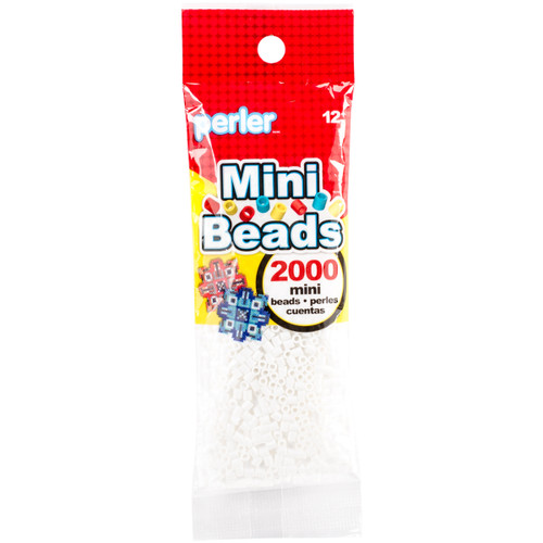 Perler Mini Beads 2000/Pkg-White - MPB80-14-58 - 048533140589