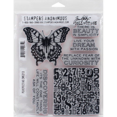 Tim Holtz Cling Stamps 7"X8.5"-Perspective - CMS-213 - 748252599759