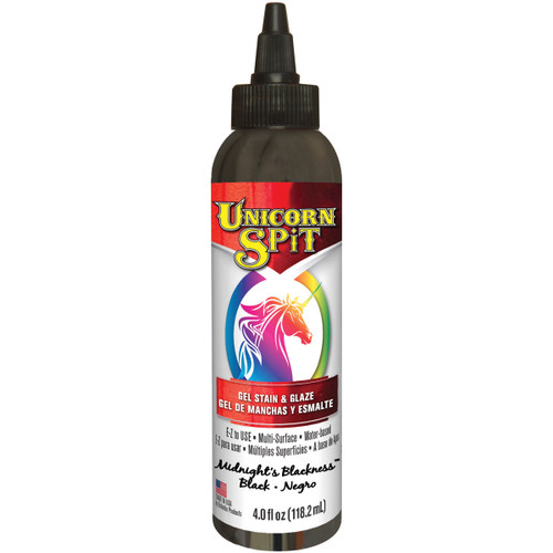 Unicorn Spit Wood Stain & Glaze 4oz-Midnight's Blackness - 5770-010 - 076818004301