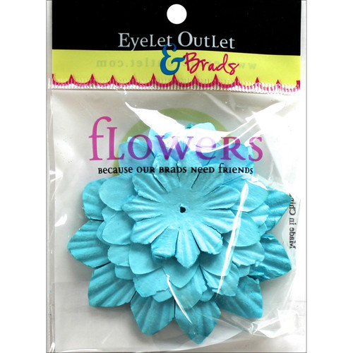 Eyelet Outlet Flowers 40/Pkg-Blue FLW-F2A