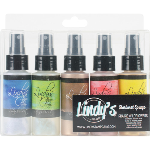 Lindy's Stamp Gang Starburst Sprays 2oz 5/Pkg-Prairie Wildflowers - SS-SET-9 - 818495011902