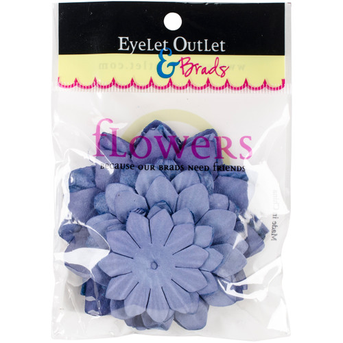 Eyelet Outlet Flowers 40/Pkg-Purple FLW-F1A - 810787020555