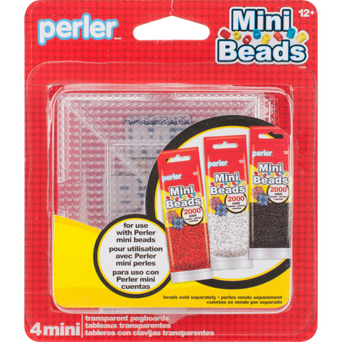 Perler Mini Bead Pegboards 4/Pkg80-26055 - 048533260553