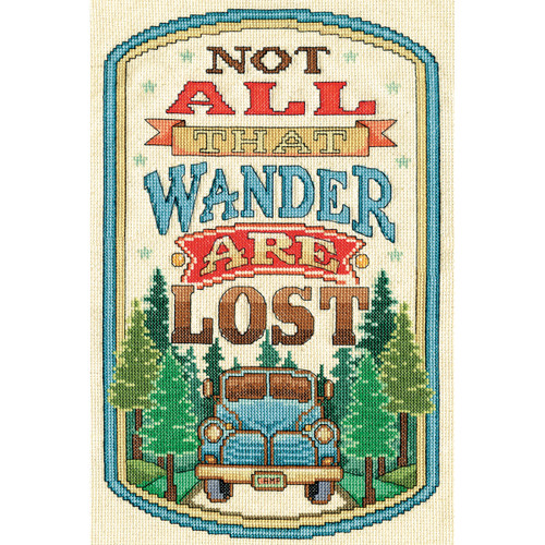 Design Works Counted Cross Stitch Kit 8"X12"-All That Wander (14 Count) DW2900