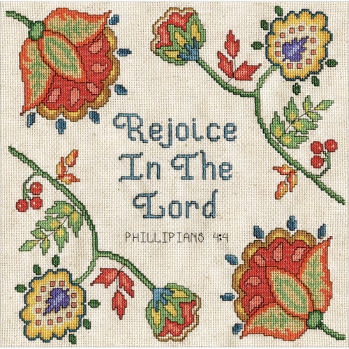Design Works Counted Cross Stitch Kit 10"X10"-Rejoice (14 Count) -DW2907