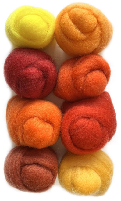 Wistyria Editions Wool Roving 15" .25oz 8/Pkg-Fire - WR-909 Wistyria Editions Wool Roving 15" .25oz 8/Pkg-Fire - WR-909