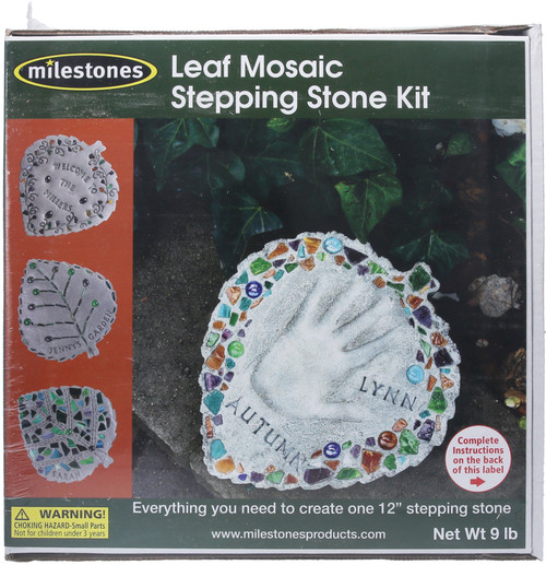 Milestones Mosaic Stepping Stone Kit-Leaf 90111455 - 601950114559