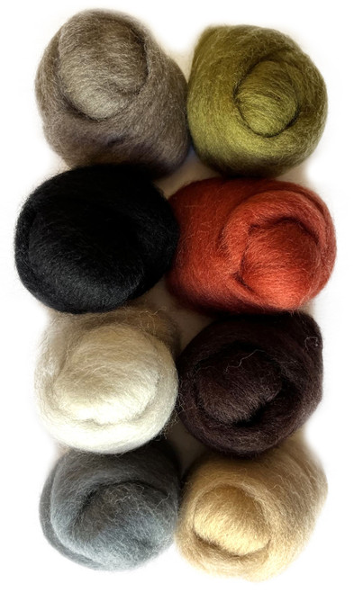 Wistyria Editions Wool Roving 15" .25oz 8/Pkg-Rustic - WR-910 Wistyria Editions Wool Roving 15" .25oz 8/Pkg-Rustic - WR-910
